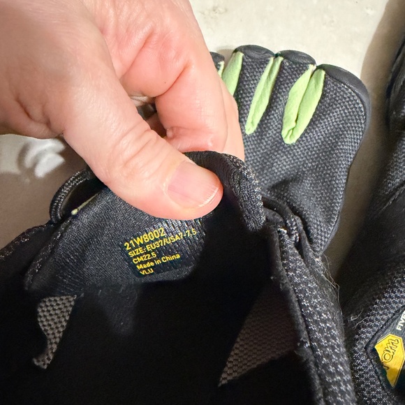 Vibram Five Fingers V-Run Retro Women's black green Barefoot Shoes 37 - Picture 4 of 6